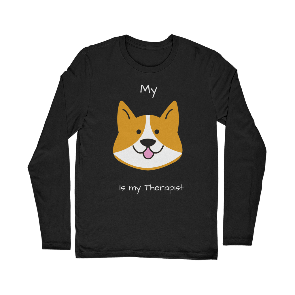 My Dog is My Therapist (White) Classic Long Sleeve T-Shirt