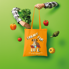 Load image into Gallery viewer, (White Lettering) Friends Fur Life Shopper Tote Bag
