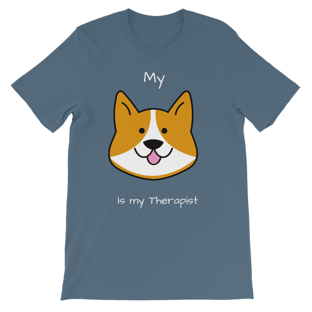 My Dog is My Therapist (White) Classic Kids T-Shirt