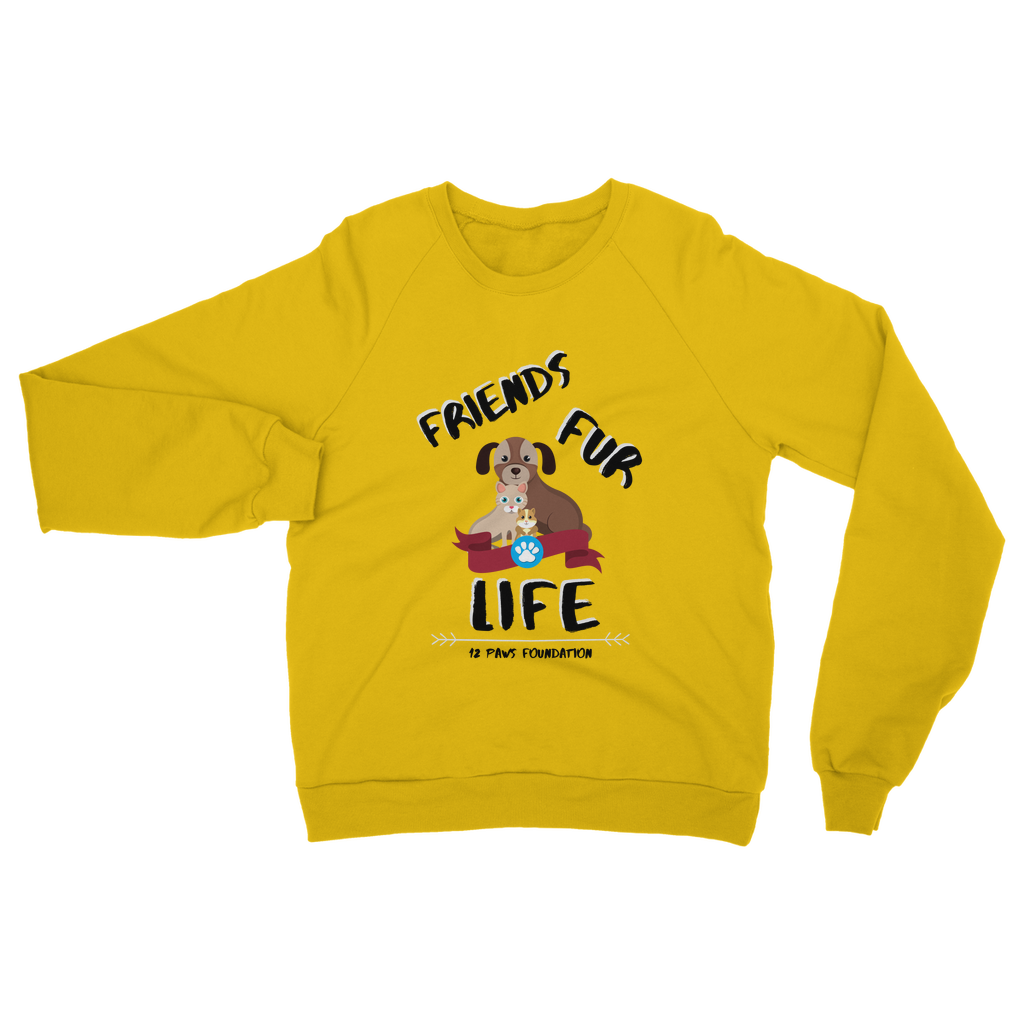 (Black Lettering) Friends Fur Life Classic Adult Sweatshirt