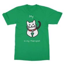Load image into Gallery viewer, My Cat is My Therapist (White) Classic Adult T-Shirt