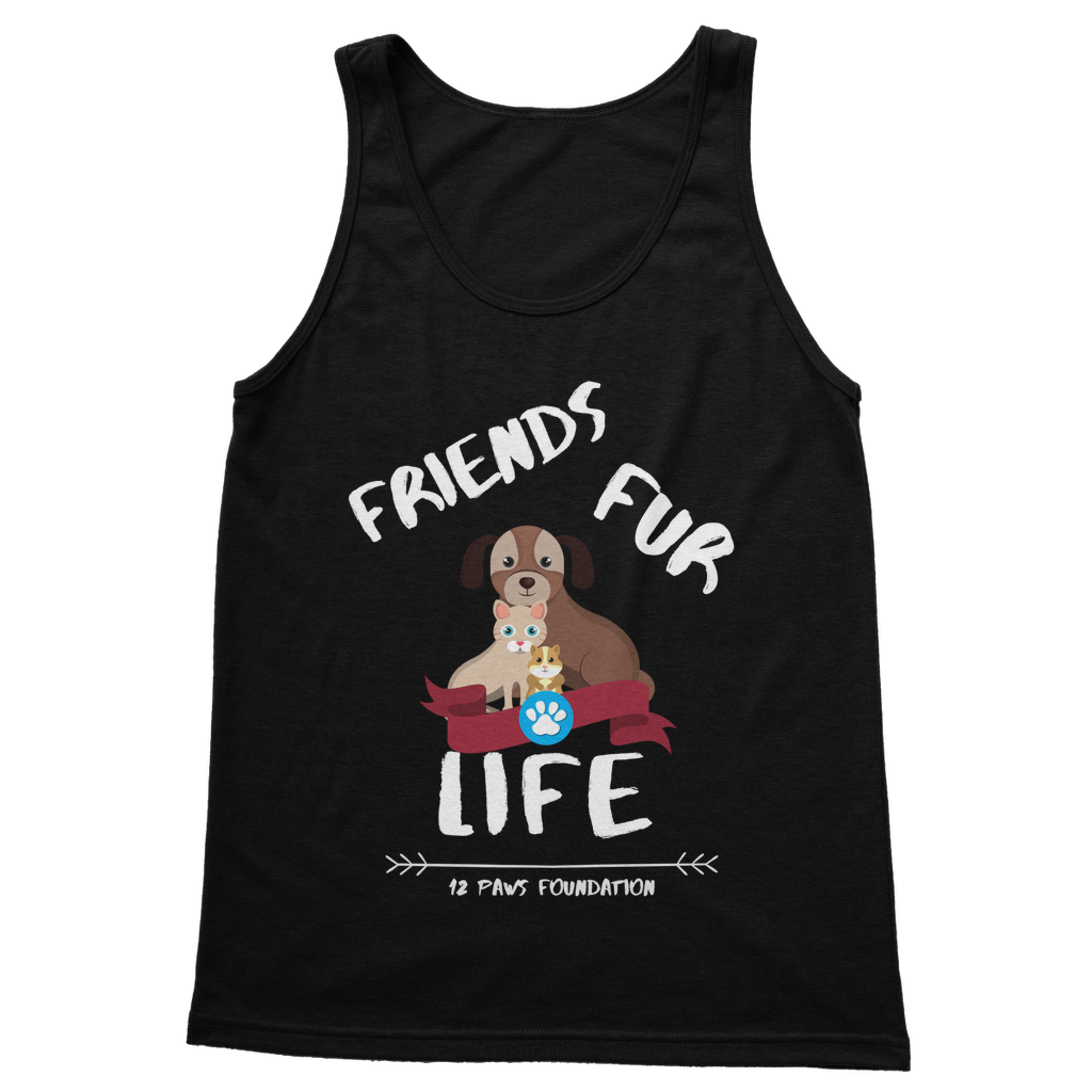 (White Lettering) Friends Fur Life Classic Women's Tank Top