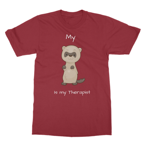 My Ferret is My Therapist (White) Classic Adult T-Shirt