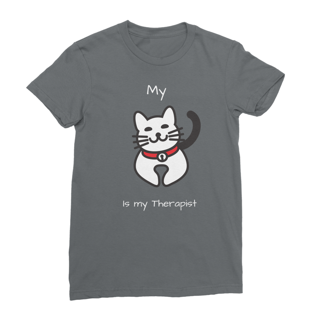 My Cat is My Therapist (White) Classic Women's T-Shirt