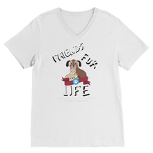 Load image into Gallery viewer, (White Lettering) Friends Fur Life Premium V-Neck T-Shirt