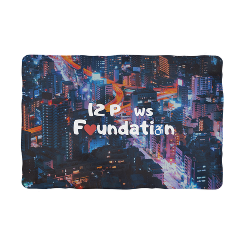 12 Paws Night Lights Pattern Sublimation Pet Blanket