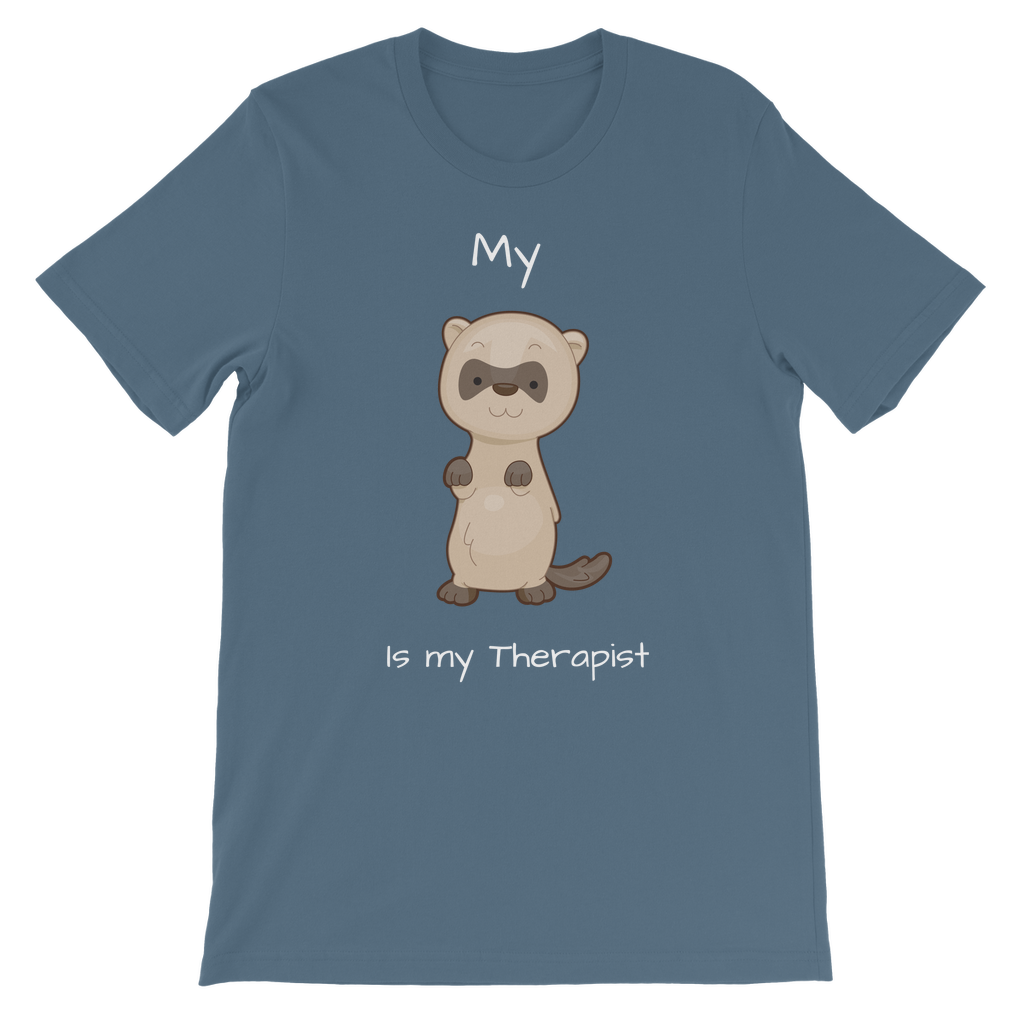 My Ferret is My Therapist (White) Classic Kids T-Shirt