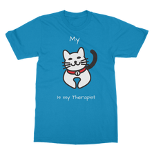Load image into Gallery viewer, My Cat is My Therapist (White) Classic Adult T-Shirt