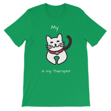Load image into Gallery viewer, My Cat is My Therapist (White) Classic Kids T-Shirt