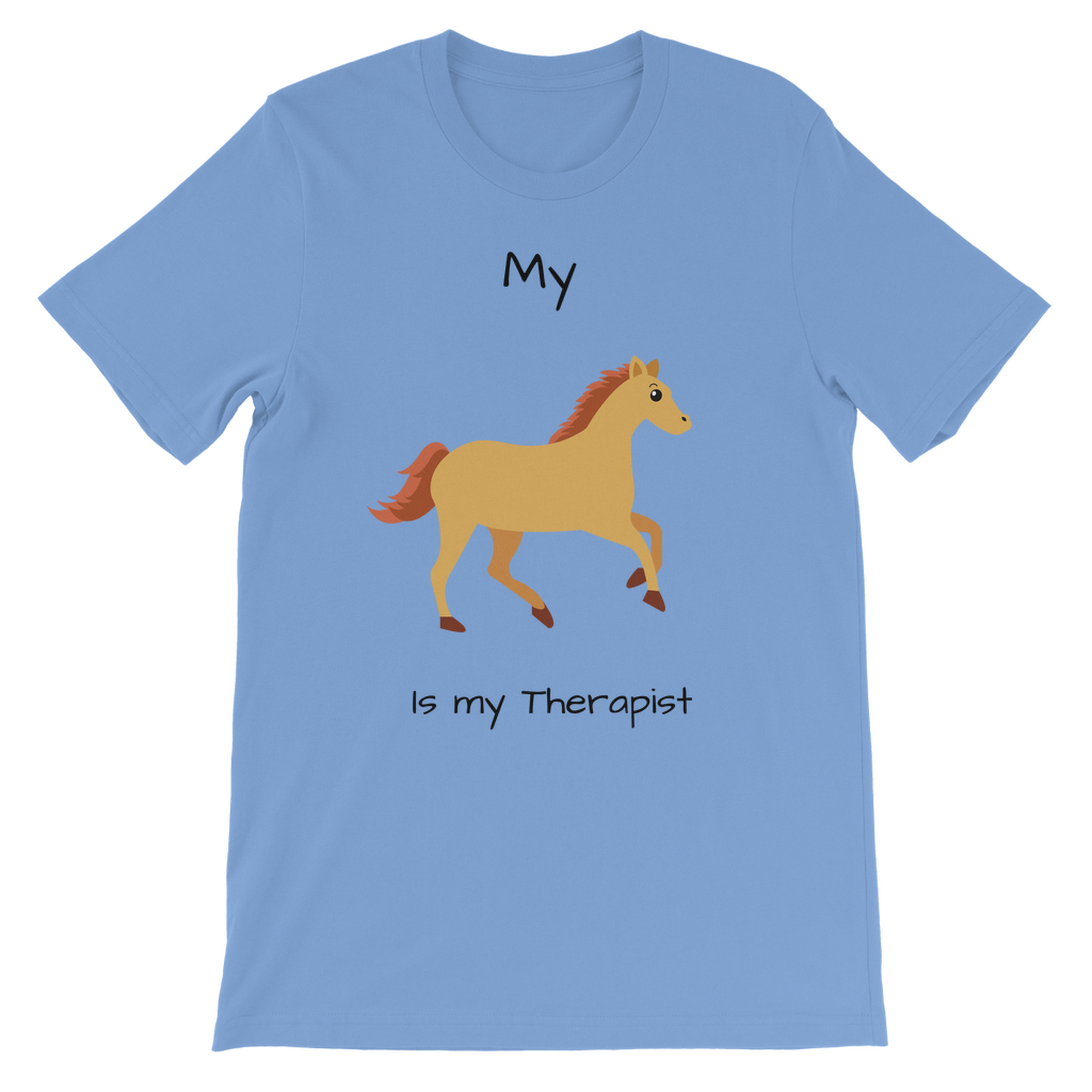 My Horse is My Therapist (Black) Classic Kids T-Shirt