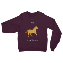 Load image into Gallery viewer, My Horse is My Therapist (White) Classic Adult Sweatshirt