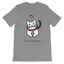 Load image into Gallery viewer, (Black) My Cat is My Therapist Classic Kids T-Shirt