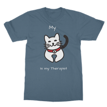 Load image into Gallery viewer, My Cat is My Therapist (White) Classic Adult T-Shirt