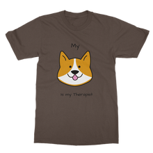 Load image into Gallery viewer, (Black) My Dog is my Therapist Classic Heavy Cotton Adult T-Shirt