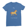My Horse is My Therapist (White) Classic Women's T-Shirt