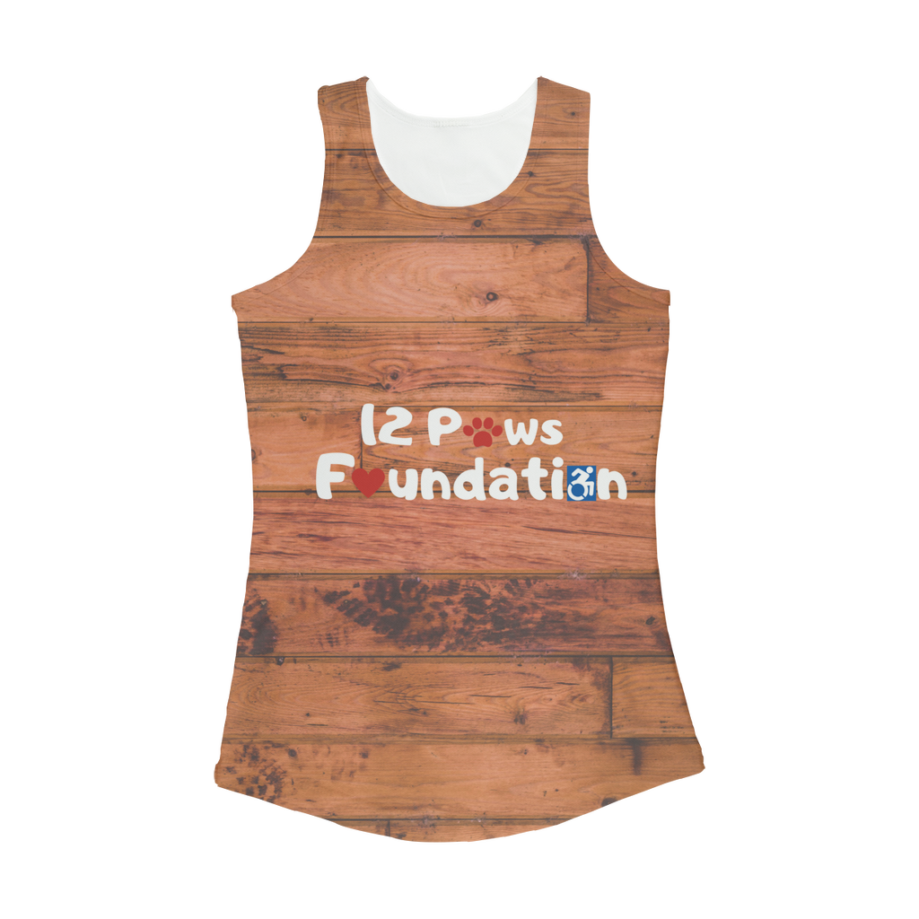 Knock on Wood 12 Paws Pattern Women Performance Tank Top