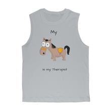 Load image into Gallery viewer, My Crazy Horse is My Therapist (Black) Classic Adult Muscle Top