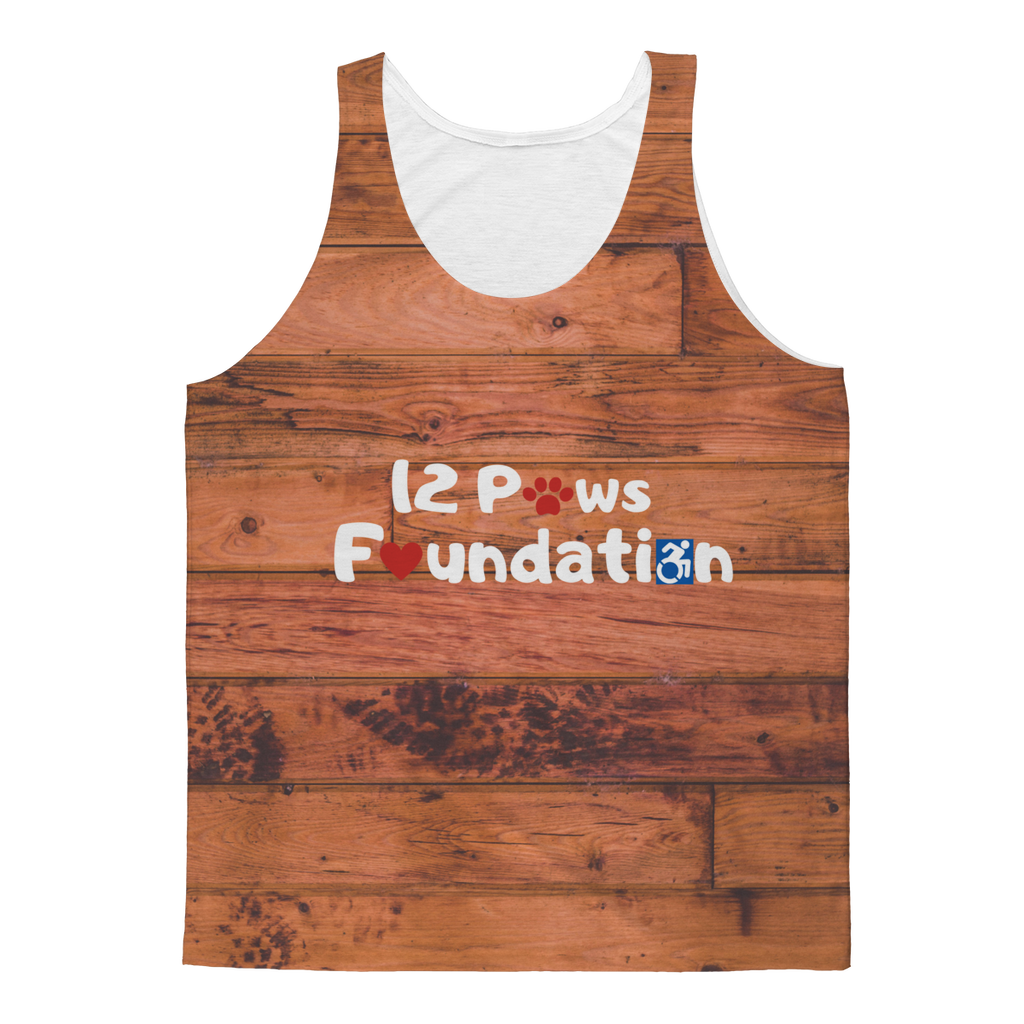 Knock on Wood 12 Paws Pattern Classic Sublimation Adult Tank Top