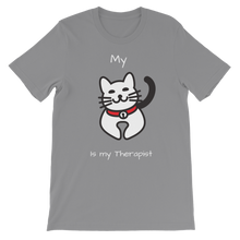 Load image into Gallery viewer, My Cat is My Therapist (White) Classic Kids T-Shirt