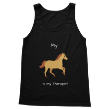 Load image into Gallery viewer, My Horse is My Therapist (White) Classic Women&#39;s Tank Top