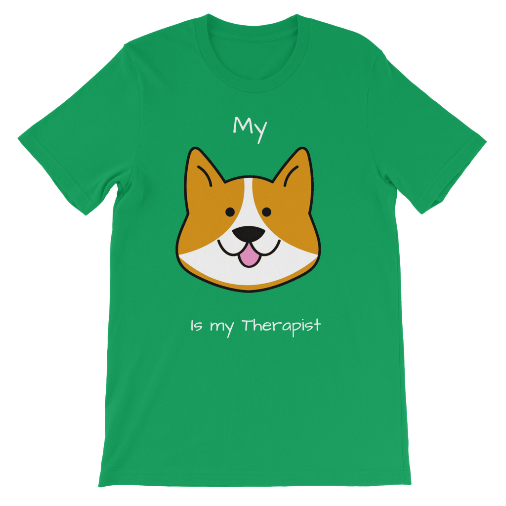 My Dog is My Therapist (White) Classic Kids T-Shirt