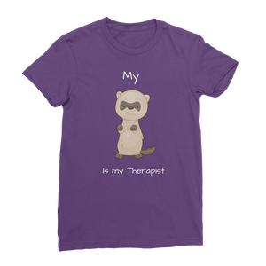 My Ferret is My Therapist (White) Classic Women's T-Shirt