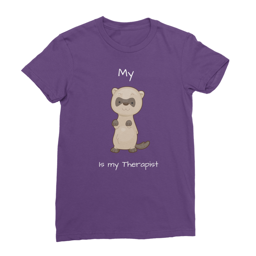 My Ferret is My Therapist (White) Classic Women's T-Shirt