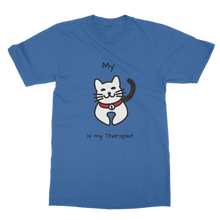 Load image into Gallery viewer, (Black) My Cat is My Therapist Classic Adult T-Shirt