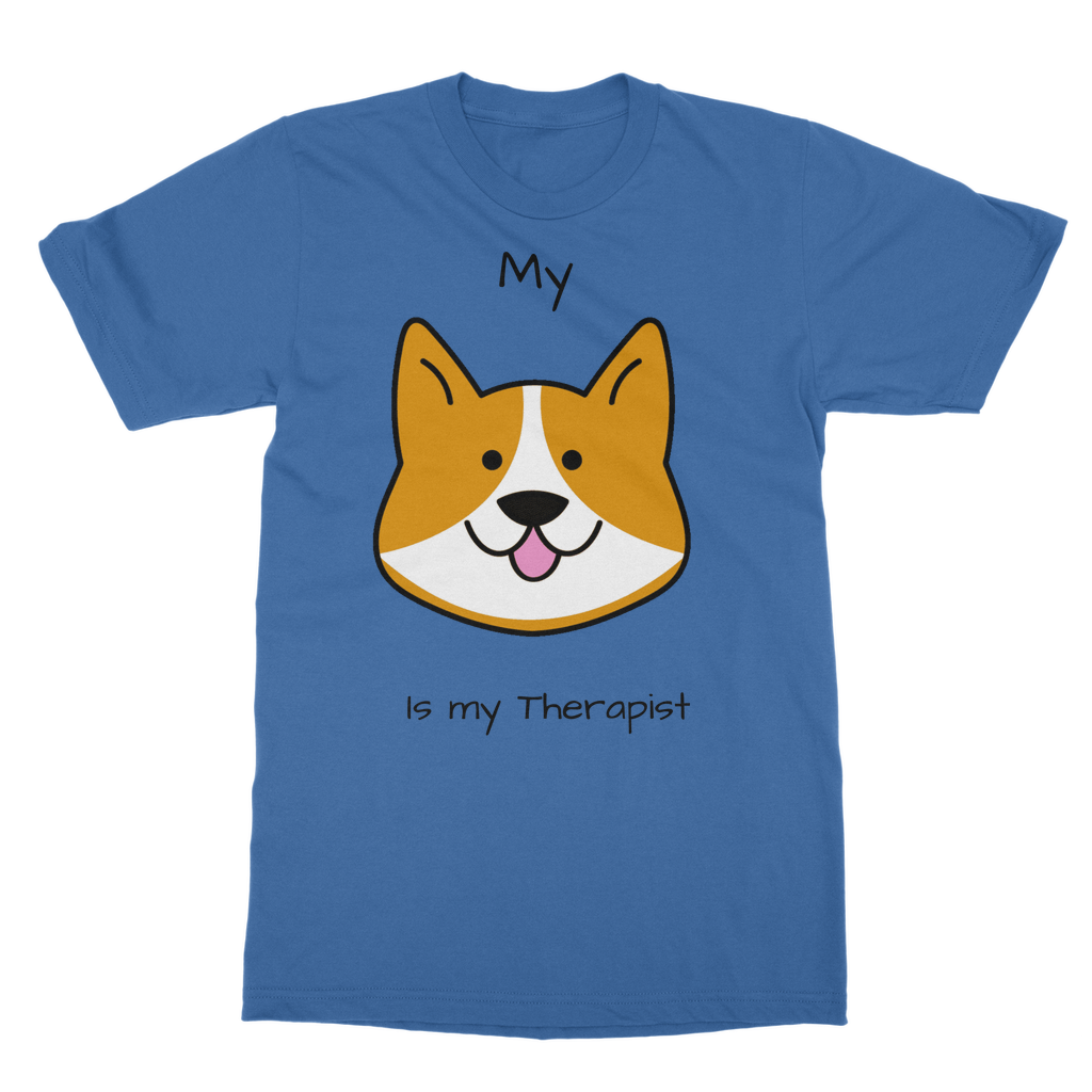 (Black) My Dog is my Therapist Classic Adult T-Shirt
