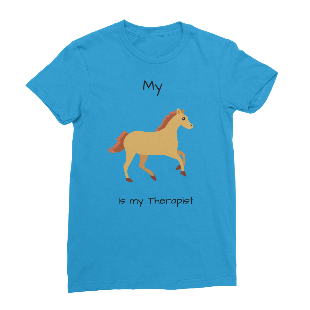 My Horse is My Therapist (Black) Classic Women's T-Shirt