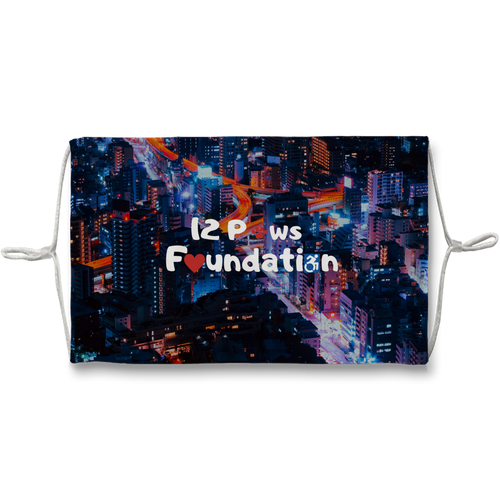 12 Paws Night Lights Pattern Sublimation Face Mask