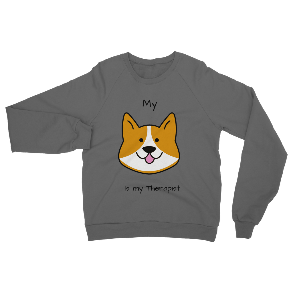 (Black) My Dog is my Therapist Classic Adult Sweatshirt