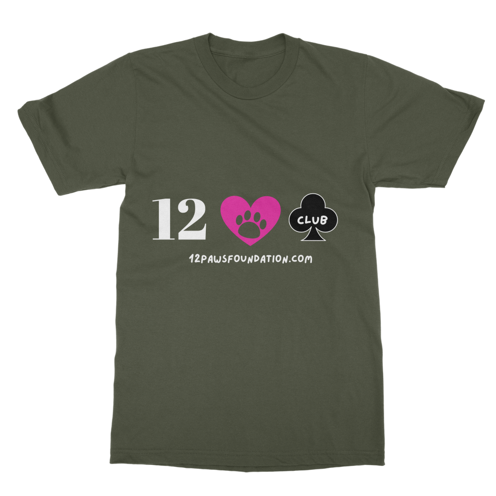 12 Paws Club (White Lettering) Classic Adult T-Shirt