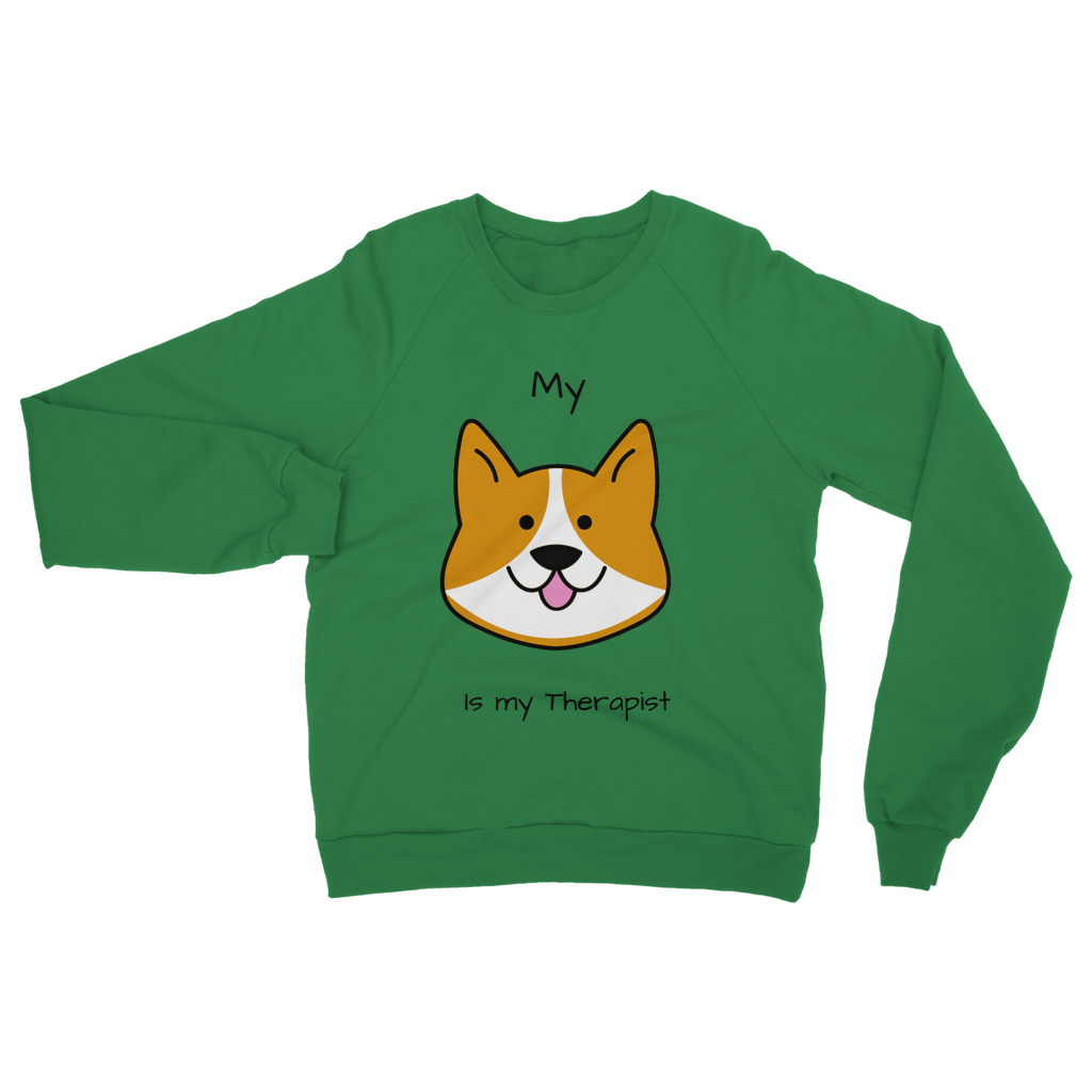 (Black) My Dog is my Therapist Classic Adult Sweatshirt