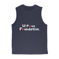 (White Lettering) 12 Paws Foundation Classic Adult Muscle Top