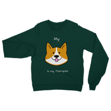 Load image into Gallery viewer, My Dog is My Therapist (White) Classic Adult Sweatshirt