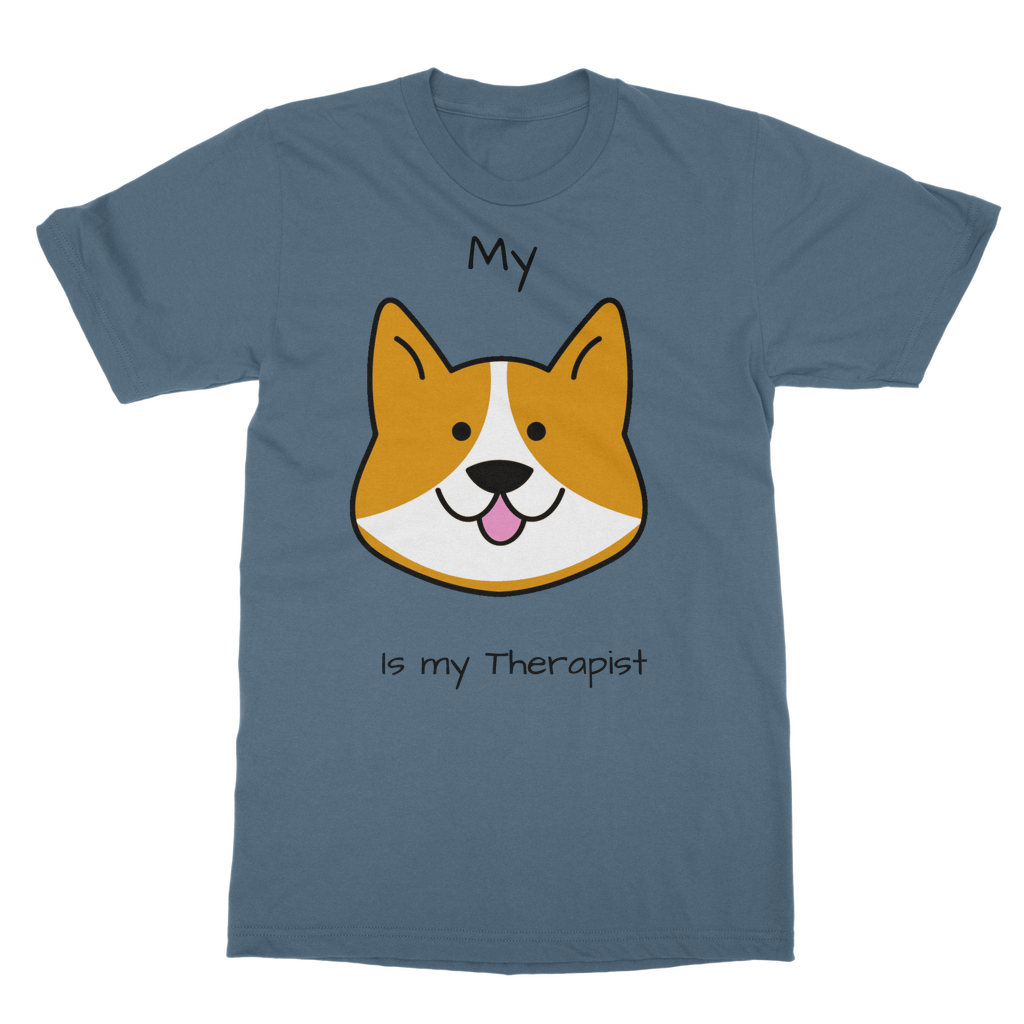(Black) My Dog is my Therapist Classic Adult T-Shirt