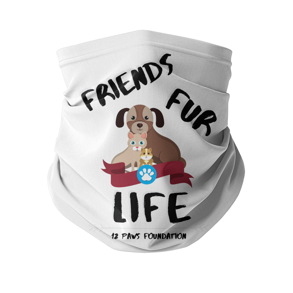 (Black Lettering) Friends Fur Life Sublimation Neck Gaiter