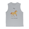 My Horse is My Therapist (Black) Classic Adult Muscle Top