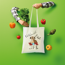 Load image into Gallery viewer, (White Lettering) Friends Fur Life Shopper Tote Bag