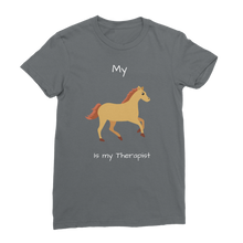 Load image into Gallery viewer, My Horse is My Therapist (White) Classic Women&#39;s T-Shirt