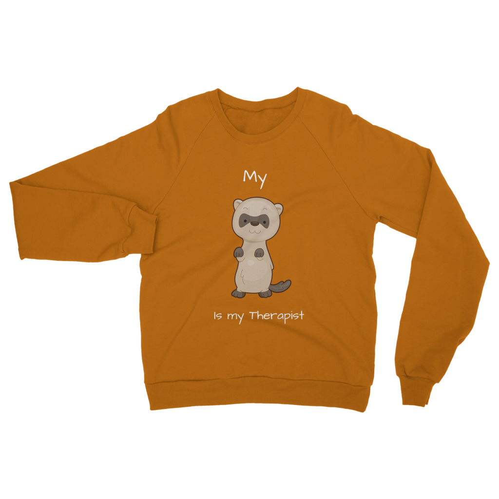 My Ferret is My Therapist (White) Classic Adult Sweatshirt