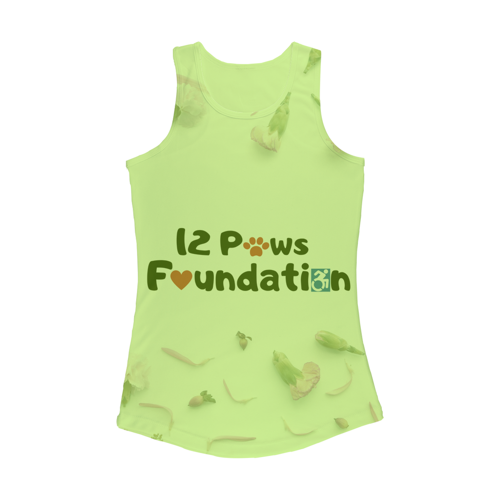 12 Paws Flower Shower Women Performance Tank Top