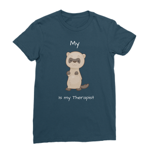 My Ferret is My Therapist (White) Classic Women's T-Shirt