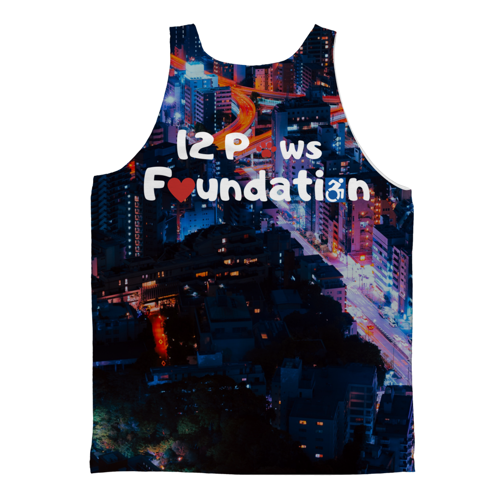 12 Paws Night Lights Pattern Classic Sublimation Adult Tank Top