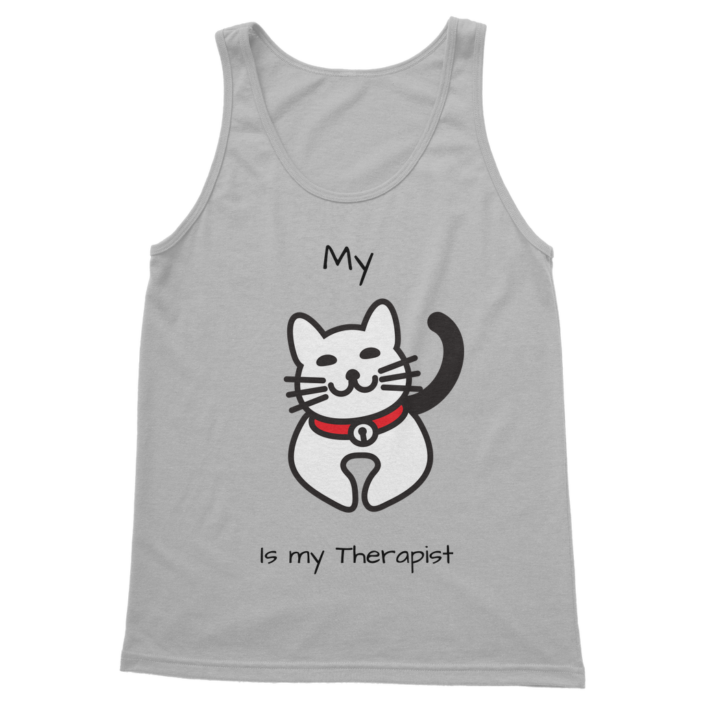 (Black) My Cat is My Therapist Classic Women's Tank Top