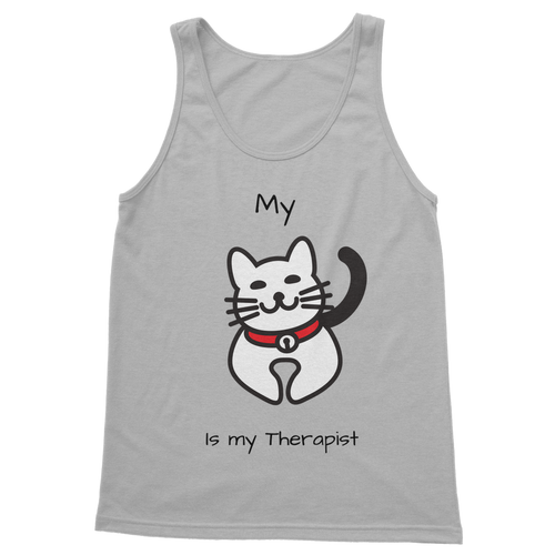(Black) My Cat is My Therapist Classic Women's Tank Top