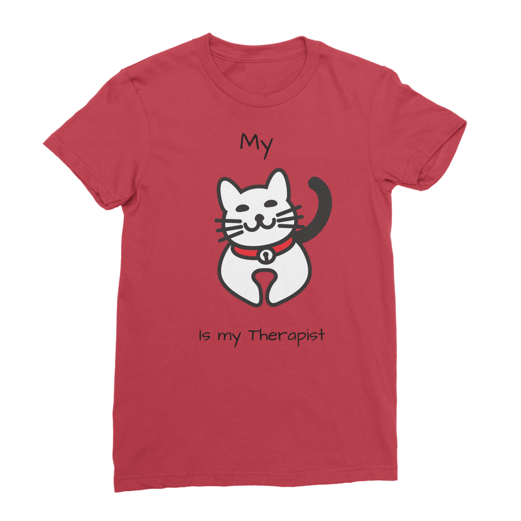 (Black) My Cat is My Therapist Classic Women's T-Shirt