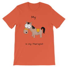 Load image into Gallery viewer, My Crazy Horse is My Therapist (Black) Classic Kids T-Shirt