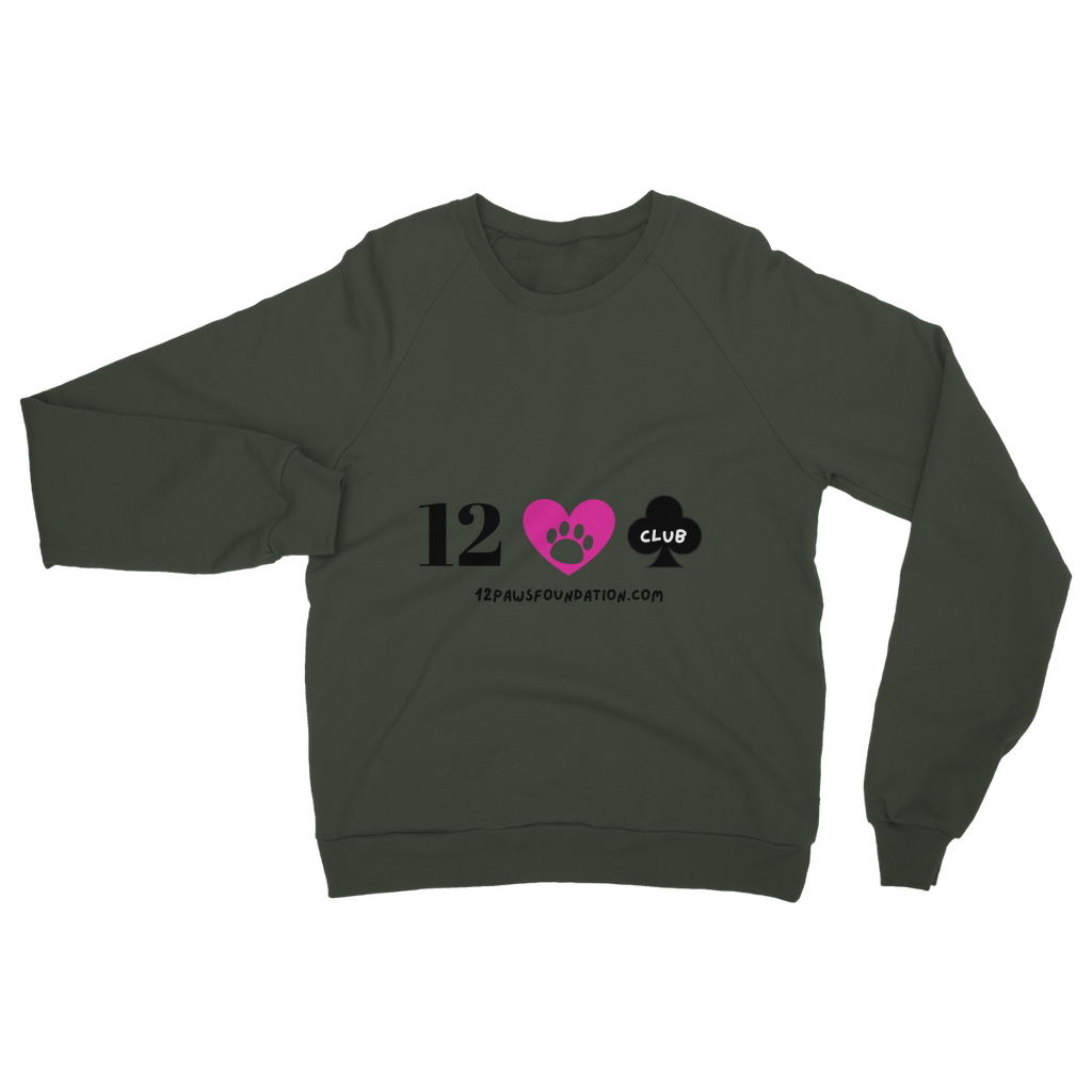 (Black Lettering) 12 Paws Club Classic Adult Sweatshirt